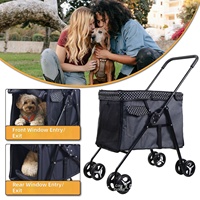 Poussette pour chien et chat de petite et moyenne taille, respirante, imperméable, chariot de transport pour animaux de compagnie, Cochecito Perro Poussette Hundewagen