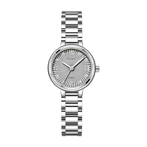 Nuevo reloj de cuarzo con correa de acero para mujer, venta al por mayor, elegante reloj de mujer con diamantes incrustados en azul hielo - Product Image 3