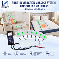 Masseur vibrant LEYNVO à 8 moteurs avec chauffage, télécommande Type-C pour canapé, chaise, matelas