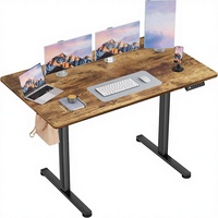 Bureau électrique moderne réglable en hauteur 45x24 pouces, 4 positions de hauteur, mémoire, bois d'ingénierie, pour bureau à domicile