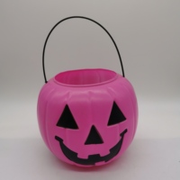 Vente en gros en usine seau à bonbons citrouille d'Halloween nouveau conteneur portable lumineux pour l'emballage pour Thanksgiving expédition rapide