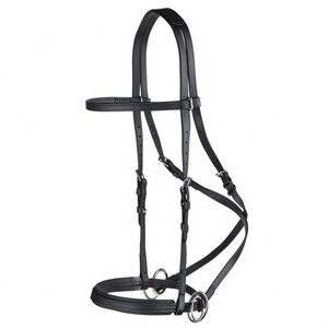 Brida de Cuero Genuino Premium sin Bocado, Duradera y Suave, para Equitación Inglesa, para Doma y Actuaciones - Product Image 1