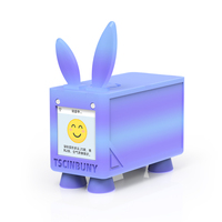 TSCINBUNY Chatbot intelligent AI en forme de lapin mignon, robot parlant AI connecté en WiFi avec grand modèle IA et écran couleur