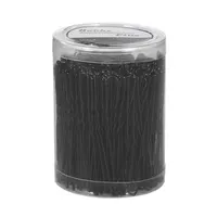 Pinos de cabeleireiro com caixa de armazenamento, ferramentas de cabeleireiro decorativas pretas em metal com forma de u