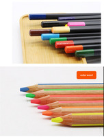 Ensemble de crayons de couleur triangulaires écologiques en bois strié multicolores personnalisés pour enfants, promotionnels, pour le dessin scolaire, résistants aux UV