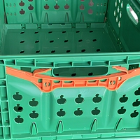 Caisse de rangement pour légumes en plastique PP robuste, empilable, pliable et ventilée, design créatif, fournie en gros par l'usine