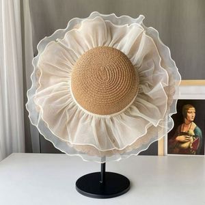 Super Fairy Mesh Sunscreen Summer Kids Straw Hat Children <b>Sun</b> <b>Shade</b> Vacation Fairy Beach Straw Hat for Girl - Product Image 3