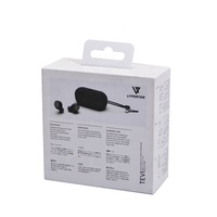 Cartón de embalaje de papel electrónico personalizado para auriculares y auriculares inalámbricos cartón corrugado con laminación mate de ventana transparente