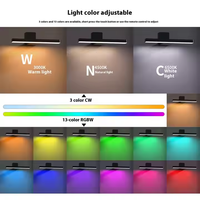 Applique murale LED minimaliste moderne avec télécommande pour couloir d'hôtel, escalier, allée, salon et chambre à coucher