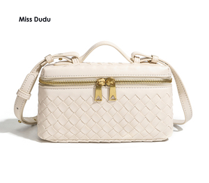 Factory WholeSale Women PU Fashion Portable Luxury Woven <b>Braided</b> Zipper Crossbody Shoulder Bag Foldable Durable Young Ladies - Product Image 2