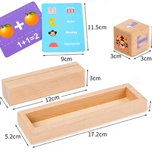 Kids Wooden Montessori Educational Act <strong>Study</strong> <strong>Materials</strong> Spelling Word Building Blocks Sets Letter Matching Baby Toddler Toys - Product Image 6