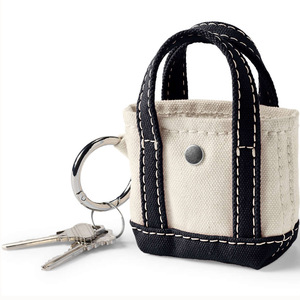 Bolso mini tote de lona con bloques de color, bolso para auriculares, bolso para pintalabios - Product Image 5