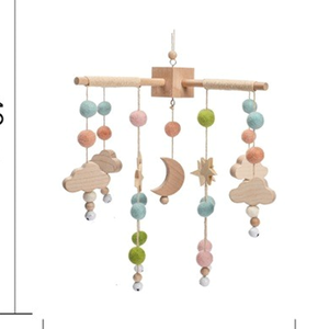Mobile bébé <span class=keywords><strong>en</strong></span> macramé, jouets suspendus faits à la main, cloche de lit, berceau, mobile bébé <span class=keywords><strong>arc</strong></span>-<span class=keywords><strong>en</strong></span>-<span class=keywords><strong>ciel</strong></span> <span class=keywords><strong>en</strong></span> feutre - Product Image 5