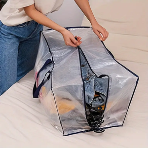 Livraison rapide voyage sac de déménagement lavable Durable dortoir maison sac de rangement classique placard réutilisable organisation de stockage à domicile - Product Image 1