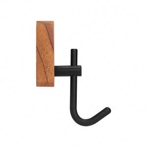 WEKIS High Quality Eco-Friendly Golden Wooden Multifunctional <b>Bathroom</b> Wall <b>Hooks</b> for Bathrobes and Accessories - Product Image 3