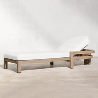 Chaises longues de jardin, de piscine, de terrasse, de plage, en teck massif, pliables, modernes, pour l'extérieur, pour hôtel