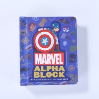 Libro de Cartón Interactivo Personalizado de Marvel Alpha Block, Libro de Cuentos del Alfabeto de la A a la Z para Niños, Impresión de Libros de Cartón Grueso Troquelado