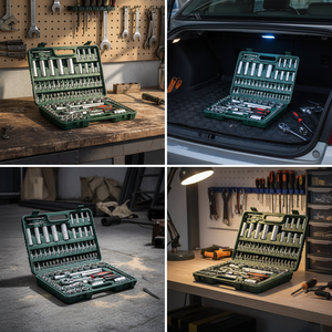Ensemble d'outils de perçage sans fil 123 pièces EN PROMOTION, kit d'outils électriques pour le travail à domicile, équipement de perçage, coffret en plastique, 2 heures CFH-K01012, support OEM - Product Image 4