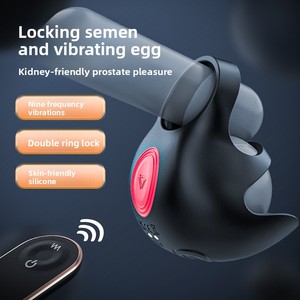 Anello per pene, Massaggiatore testicolare maschile, Anello vibrante per blocco spermatico, Resistente all'acqua, 158g - Product Image 3