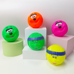 Üretici Toptan Satış Ekolojik Dostu Karikatür Tenis Serisi Köpek Çiğneme Oyuncak Topları Sevimli İnteraktif Vinil Ses Çıkaran Çoklu Renkler - Product Image 6