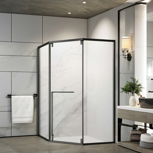 Porte de <span class=keywords><strong>douche</strong></span> en verre italien de luxe de haute qualité avec porte-serviettes Écran de baignoire pivotant populaire pour salle de bain - Product Image 1