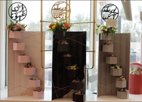 Neues Design Kreative 6-lagige sechseckige Hochzeit Rose Schokolade Geschenk Blumen kasten Eco Blumen ständer Collapsib Design Box