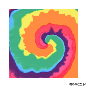 PESENAR 1960s Style arc-en-ciel <span class=keywords><strong>cravate</strong></span> colorant spirale motif tissu pour rétro Vintage Hippie Costume décoration accessoire - Product Image 2
