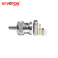 Connecteur BNC mâle à sertir pour câble coaxial RF Flex2, connecteurs en cuivre RF BNC en stock - Prix usine