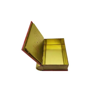 韩国热卖迷你书形锡盒小书形锡盒卡片包装定制书锡盒