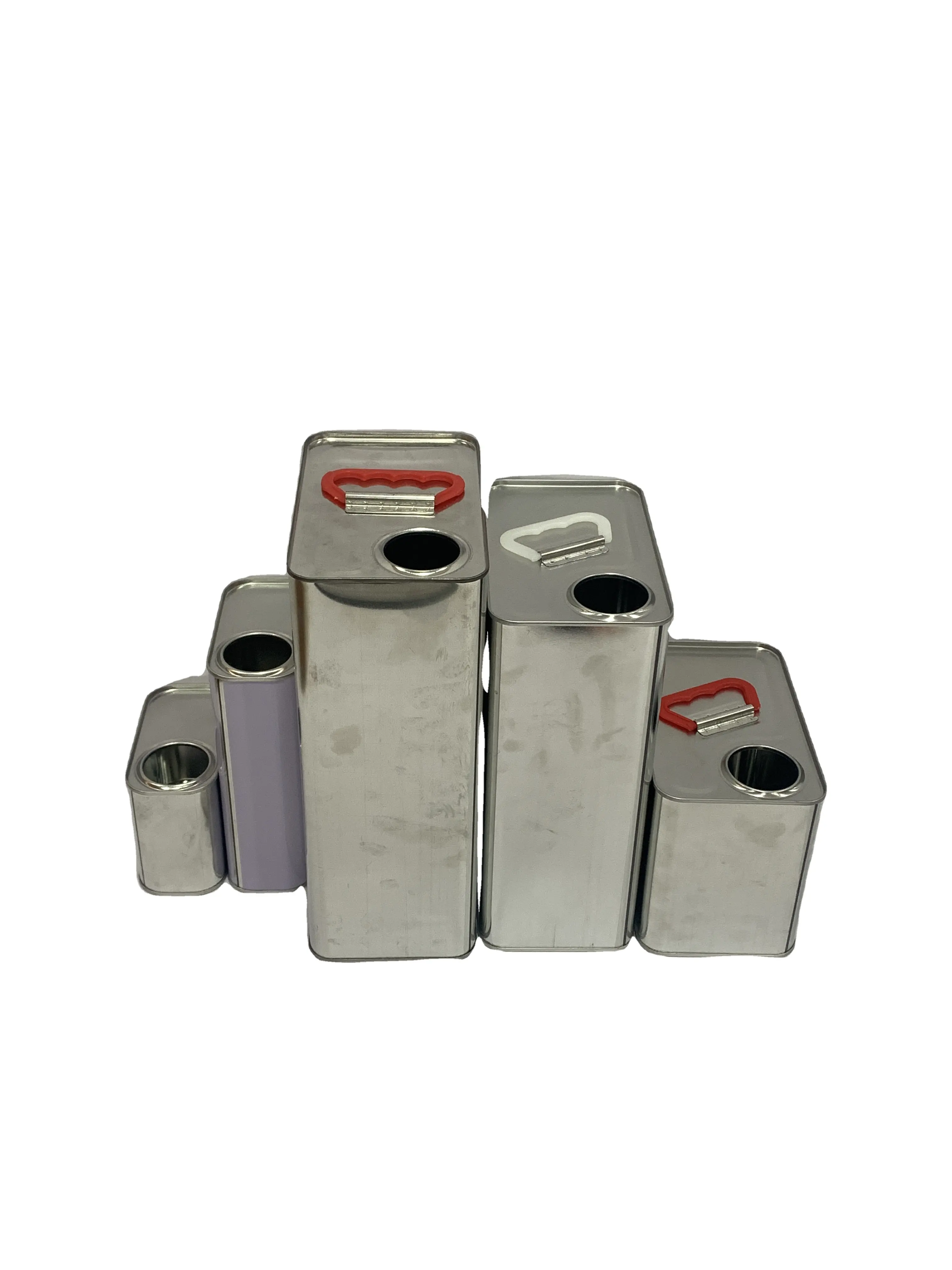 Custom Packaging Large Capacity Rectangular Metal Cans 500mL-5L Tin Can Vessels for Chemical Packaging 1L-5L Sizes Customizable