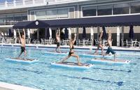 Planche de yoga aquatique gonflable en PVC DWF, tapis de fitness pliable, tapis de sport tendance