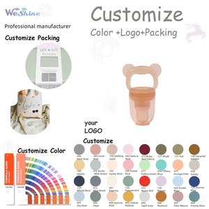 Juego de alimentador de jugo de fruta de bebé de silicona sin BPA, mordedor de helado con forma de Mono para 0-12 meses, juguete de dentición con patrón de animales - Product Image 5