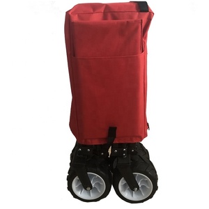 Chariot de camping pliable avec poches latérales, chariot utilitaire robuste et pliable, logo couleur personnalisé - Product Image 6