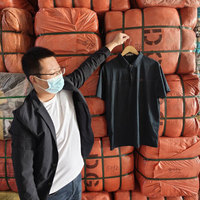 Ropa de Marca Usada de Primera Calidad, Tallas Variadas, Camisetas de Algodón y Poliéster Lavadas