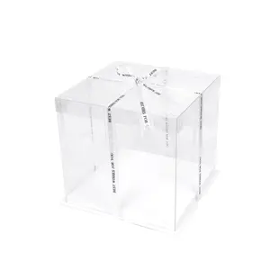 12x12x12 Transparent Packaging Clear Plastic Plastic Pet Pp Flower Gift Party Wedding Favor Cake Candy Packaging Box