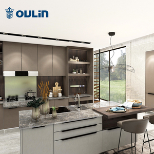 현대 현대 인기있는 디자인 유리 도어 주방 캐비닛 - Product Image 2