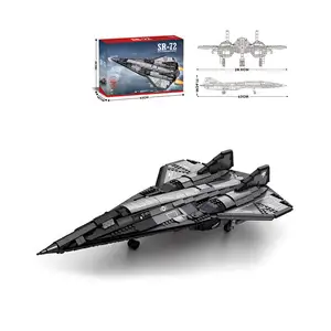 2071 buah mainan Model pesawat Tentara militer 33039 Set blok bangunan pesawat terbang tempur Jet SR-72 pengintaian militer