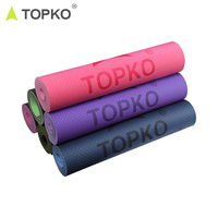 Tapis de Yoga TOPKO Antidérapant Écologique pour Exercice, Double Couche en TPE, Épaisseurs 4mm, 5mm, 6mm, 8mm