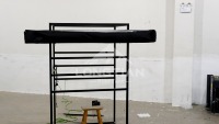 Auvent XL 270 degrés à double poteau avec bande LED intégrale, étanche, pieds réglables, pour camping latéral de véhicule