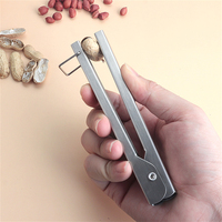 Roestvrijstalen Handmatige Pindascheller Metalen Kastanje Notensnijder Met Walnoot Opening Pecannoot Cracker Voor Gepelde Pinda 'S