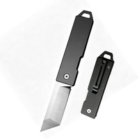 Couteau d'extérieur Meiji rotatif à 360 degrés, pliable, portable, en acier inoxydable 4Cr, haute dureté, lame non réglable de 3 mm et 16,5 cm
