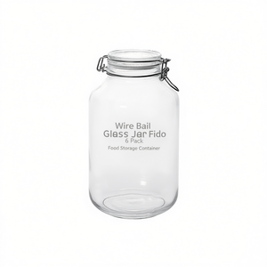 Wire Bail Glass Jar Fido 6 Pack Food <b>Storage</b> <b>Container</b> - Product Image 2