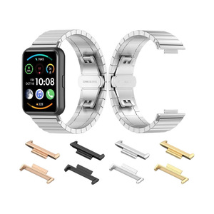 Adaptateur de bracelet de montre Huawei Fit2 en métal, connecteur d'interface 12 mm, 14 mm, 20 mm, boucle argent, noir, or, or rose - Product Image 4