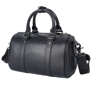 Bolso Mensajero de Cuero Genuino de Grano Completo, Bolso de Hombro de Cuero Vacuno Negro Natural, Bolso Cruzado de Viaje de Lujo - Product Image 3