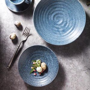 YAYU Restaurant Italien Hôtel Banquet Buffet Vaisselle Porcelaine Glaçure Bleue Dîner Plats Vaisselle En Céramique Japonais <span class=keywords><strong>Sushi</strong></span> Assiette - Product Image 4