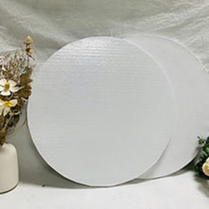 Lot de 100 plateaux à gâteau ronds ondulés de 8 pouces (12 mm) en carton blanc avec impression en relief, en papier ondulé - Product Image 5