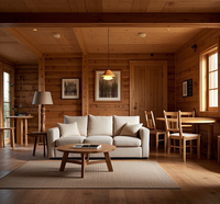 Villa de luxe au design moderne, maison en bois préfabriquée, grandes maisons résidentielles préfabriquées