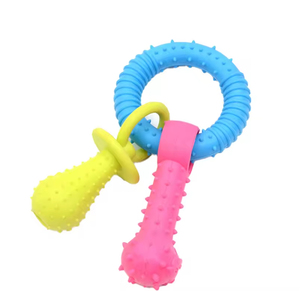 Anyfeel - Juguetes Masticables Duraderos y Ecológicos de TPR con Sabor a Pollo para Perros, 2.5 cm, Juguetes Modernos con Sonido, Palitos Coloridos y Anillos de Dentición - Product Image 6