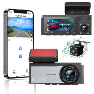Caméra de voiture Wifi, <span class=keywords><strong>dashcam</strong></span> Wifi 3 canaux (avant, intérieur, arrière), enregistreur 1080P avec écran IPS 2 pouces, enregistrement en boucle - Product Image 1