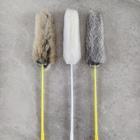 Jouet interactif pour chat en poils de lapin naturels, bâtonnet de chat pour chatons d'intérieur, pour jouer, taquiner et entraîner, accessoires pour animaux de compagnie